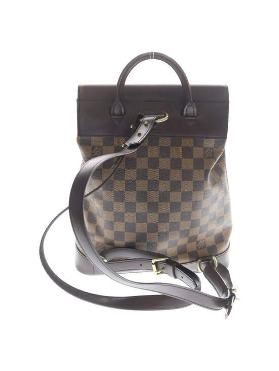 Louis Vuitton Soho Damier Canvas Gold Backpack Brown